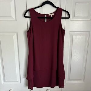 Halo Womens Sleeveless Layered Mini Dress Sz XS Minimalist Clubbing Date Night